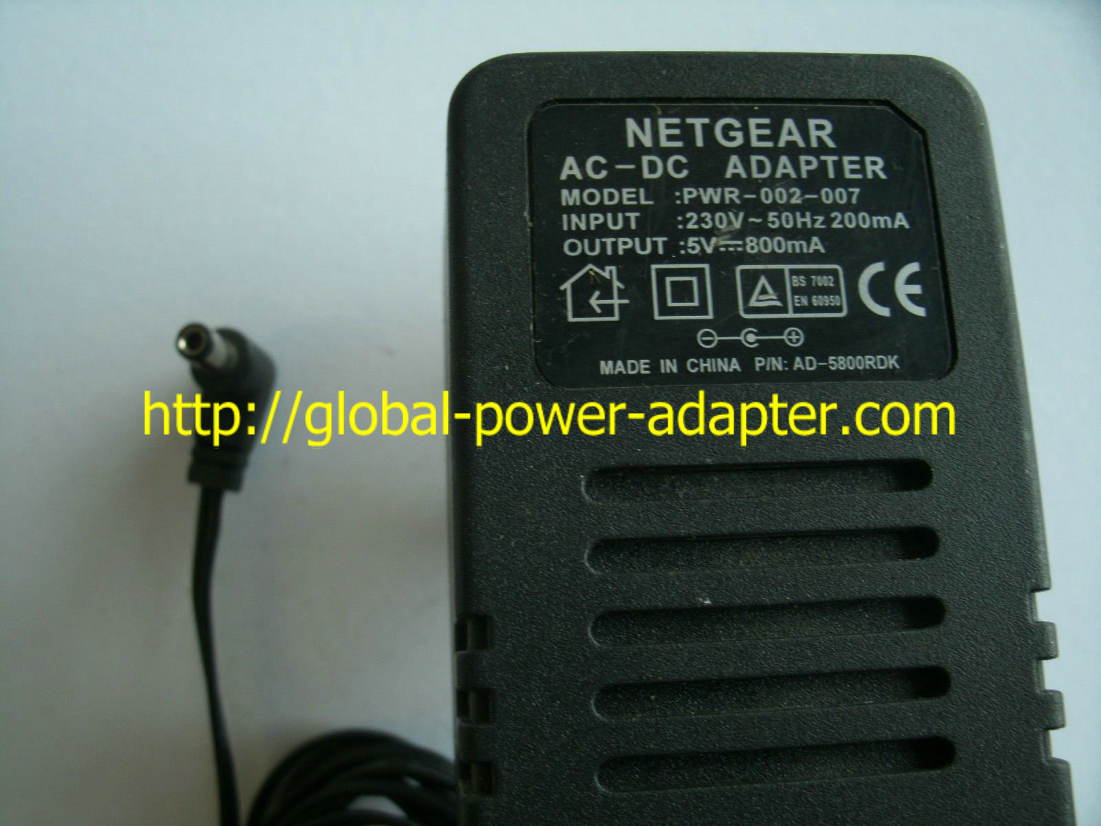 *100% Brand NEW*NETGEAR PWR-002-007 5V 800mA AC ADAPTER POWER SUPPLY Free shipping!